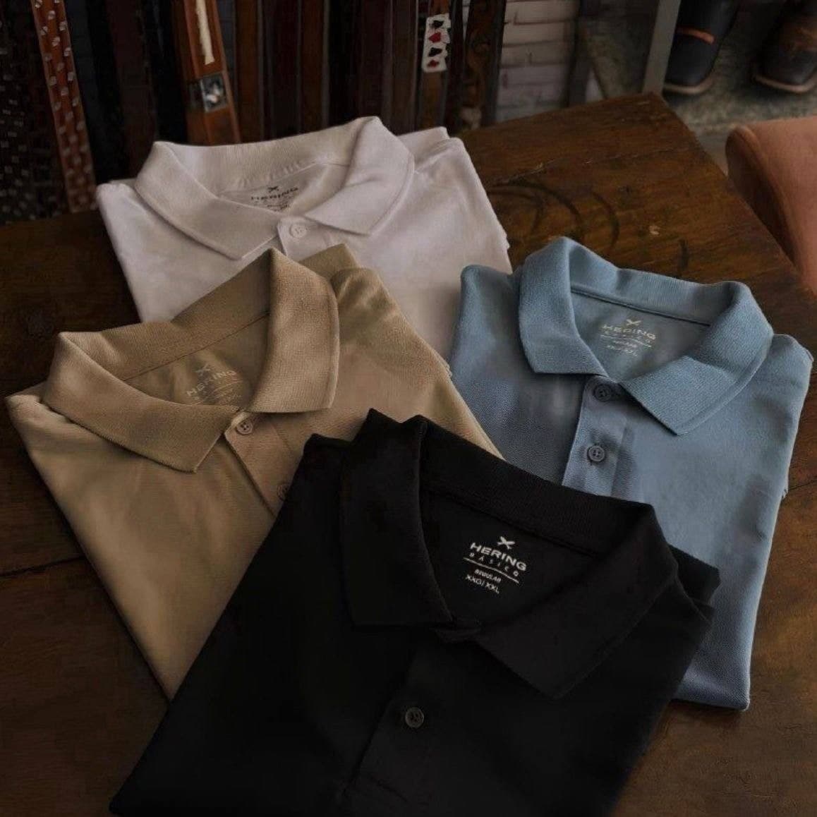 Kit Com 2 Camisas Polo Básicas Masculinas Hering